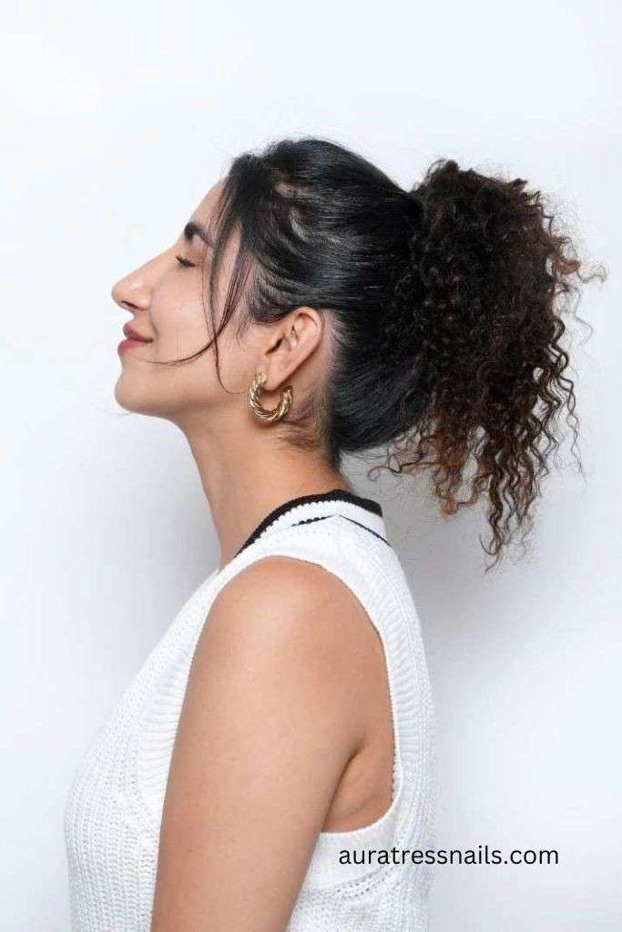 Curly Top Knot