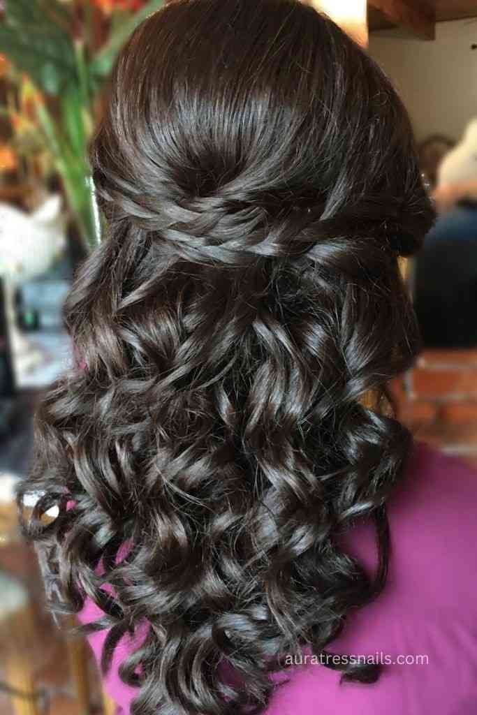 Half Up Half Down with Curls
