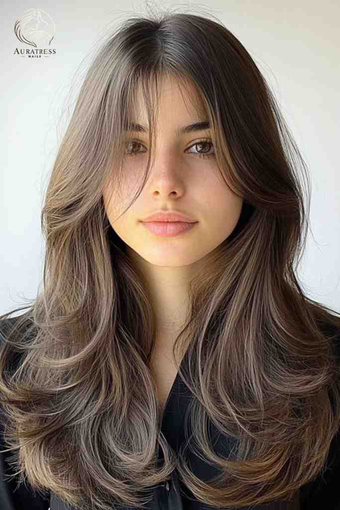 Curtain Bangs with Layers
