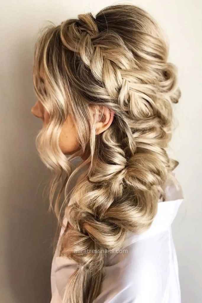 Loose Side Braid Credit Wedding Forward