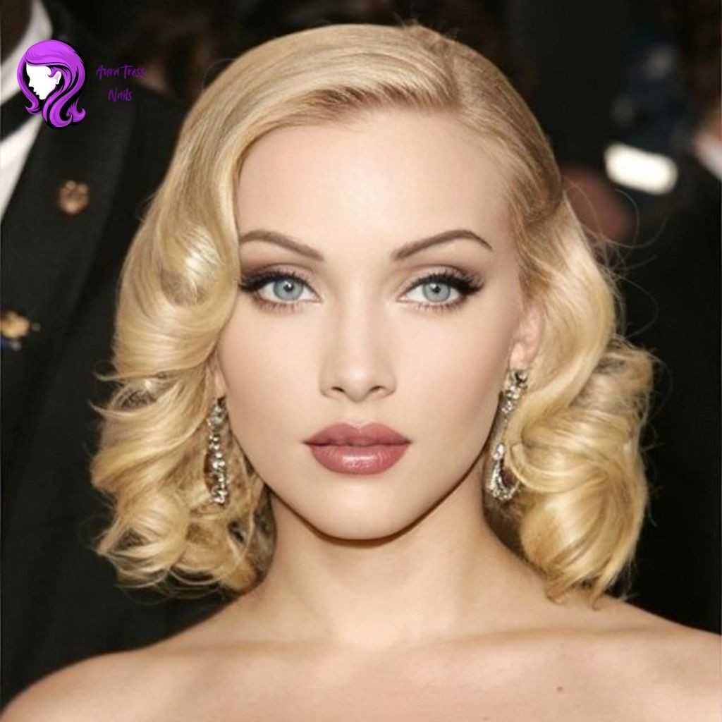 Scarlett Johansson Hollywood glam waves hairstyle