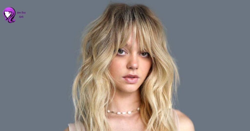 Woman with Gypsy Shag cut styled casually with tousled layers, perfect for a relaxed daytime look