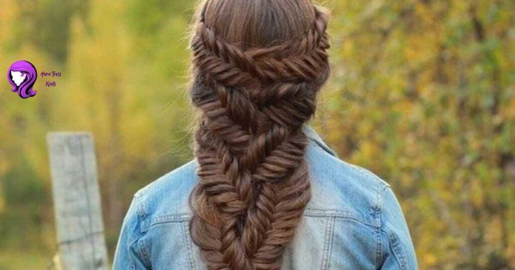 Girl with fishtail braid hairstyle, a cute and intricate braid style ideal for longer hair