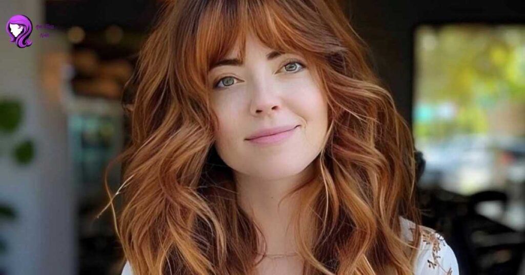Woman with a Gypsy Shag cut styled in a soft, flowing waves for a romantic dinner