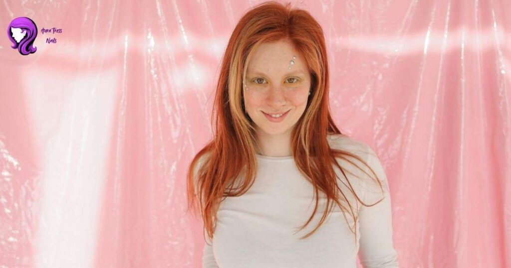 Teen girl with curtain bangs and layered hair, showcasing a playful abd trendy look