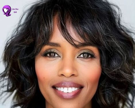A modern shag haircut with textured layers, creating a trendy and dynamic style.
