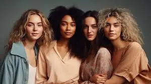 Group of women showcasing affordable 2025 celebrity hairstyles including messy buns, sleek bobs, and beach waves