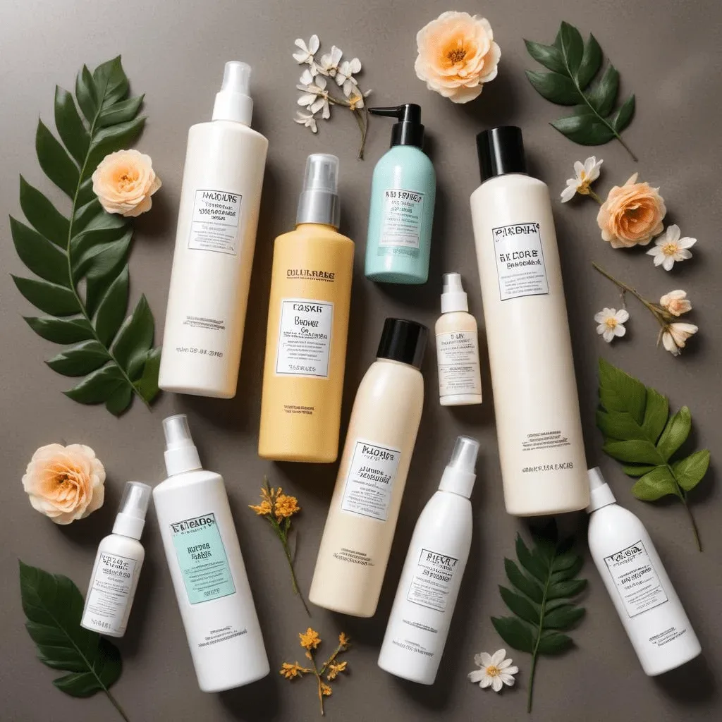 Hair care products recommended for maintaining soft long layers including volumizing shampoo and texturizing spray